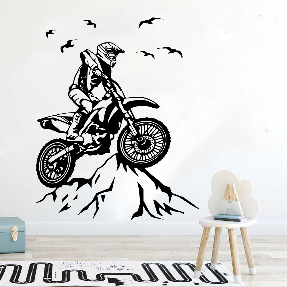 Mountain Biking Europe - Pegatina de pared de montaña para