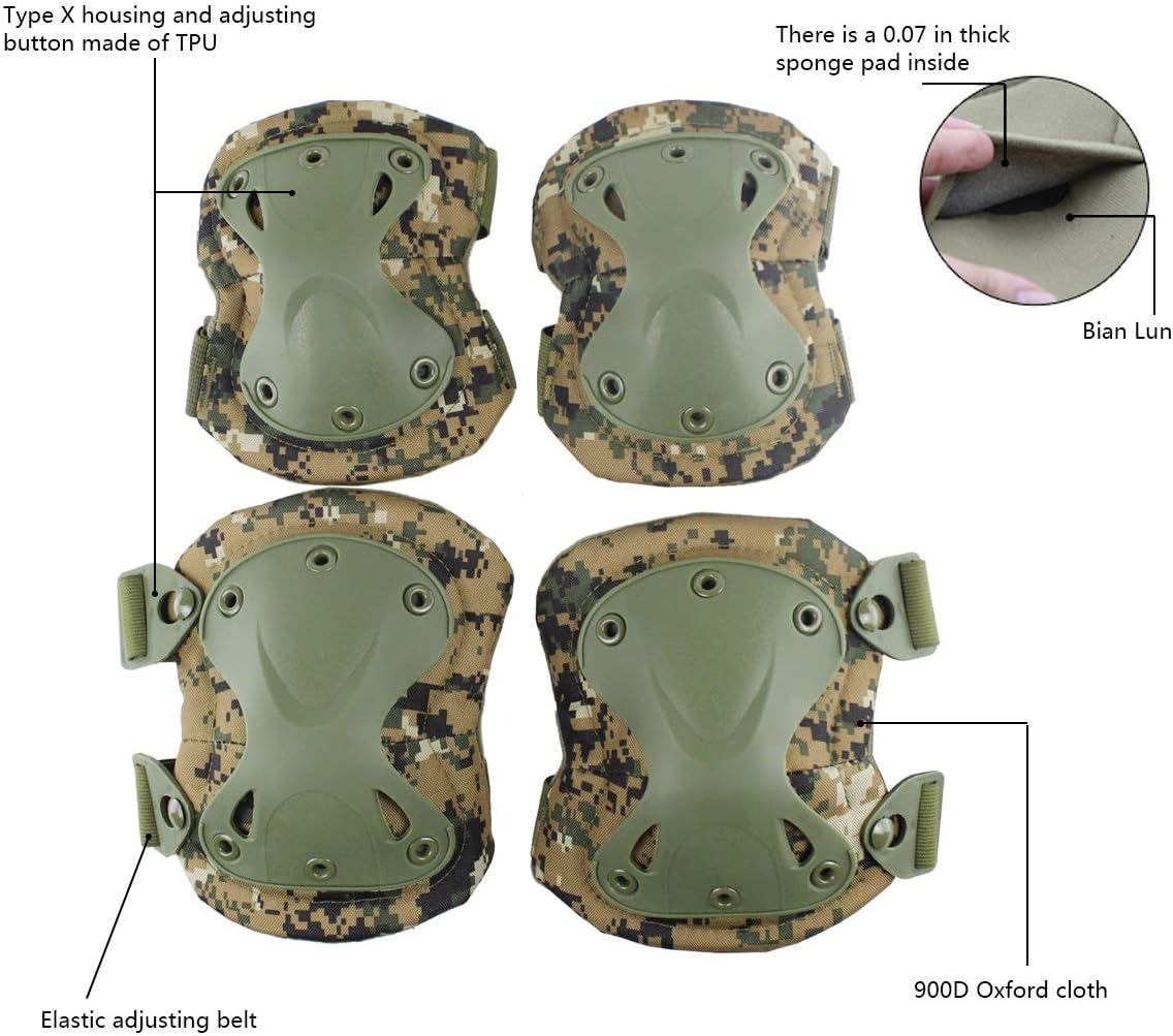 Juego de Rodilleras y Coderas  - Mountain Biking Elbow Pads reseña y precio